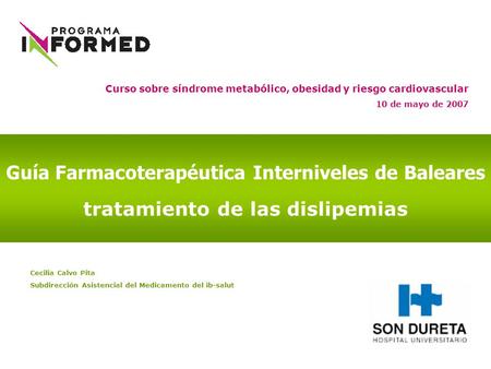 Guía Farmacoterapéutica Interniveles de Baleares