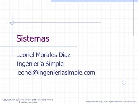 Leonel Morales Díaz Ingeniería Simple