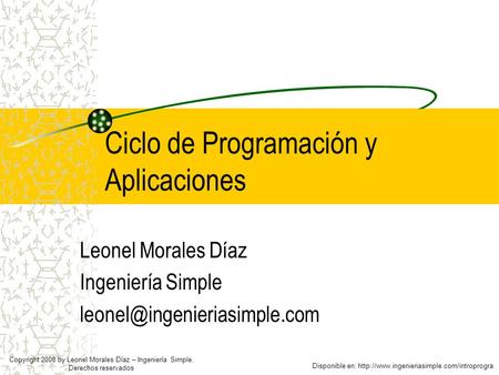 Ciclo de Programación y Aplicaciones