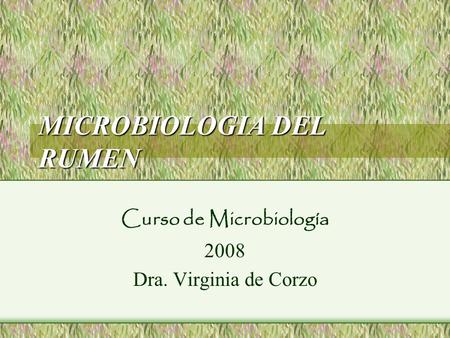 MICROBIOLOGIA DEL RUMEN
