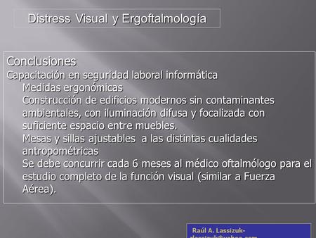 Distress Visual y Ergoftalmología