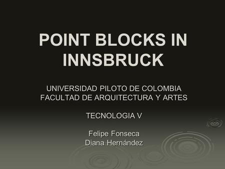 POINT BLOCKS IN INNSBRUCK