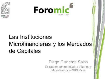 Las Instituciones Microfinancieras y los Mercados de Capitales