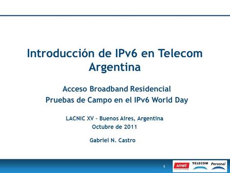 Introducción de IPv6 en Telecom Argentina