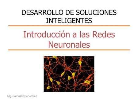 Introducción a las Redes Neuronales
