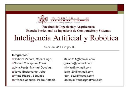 Inteligencia Artificial y Robótica