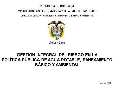 GESTION INTEGRAL DEL RIESGO EN LA