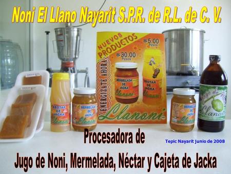 Noni El Llano Nayarit S.P.R. de R.L. de C. V.