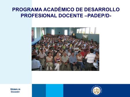 PROGRAMA ACADÉMICO DE DESARROLLO PROFESIONAL DOCENTE –PADEP/D-