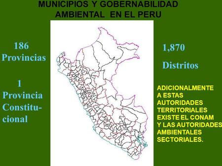 MUNICIPIOS Y GOBERNABILIDAD AMBIENTAL EN EL PERU