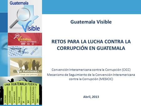 RETOS PARA LA LUCHA CONTRA LA CORRUPCIÓN EN GUATEMALA