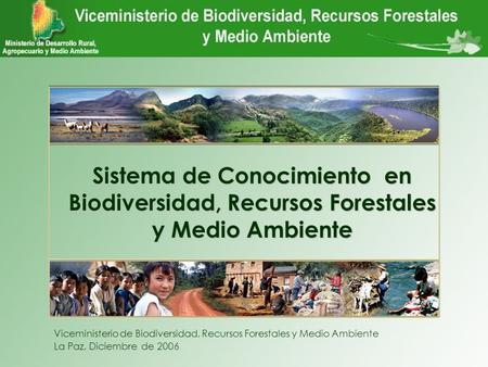 Sistema de Conocimiento en Biodiversidad, Recursos Forestales