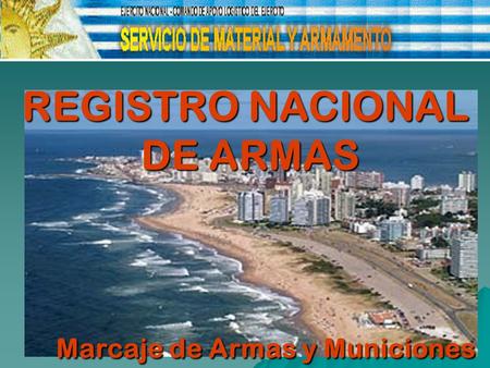REGISTRO NACIONAL DE ARMAS Marcaje de Armas y Municiones