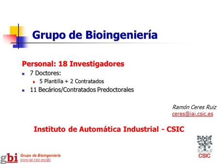 Instituto de Automática Industrial - CSIC