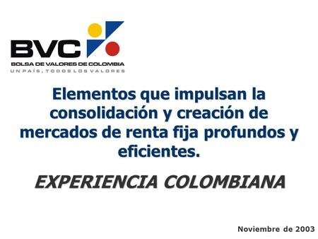 EXPERIENCIA COLOMBIANA
