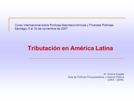Tributación en América Latina