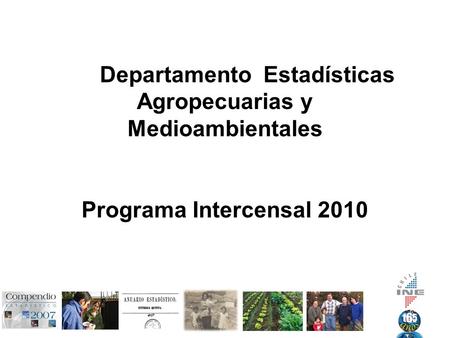 Departamento Estadísticas Agropecuarias y Medioambientales Programa Intercensal 2010.