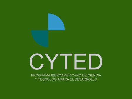 CYTED Portada PROGRAMA IBEROAMERICANO DE CIENCIA
