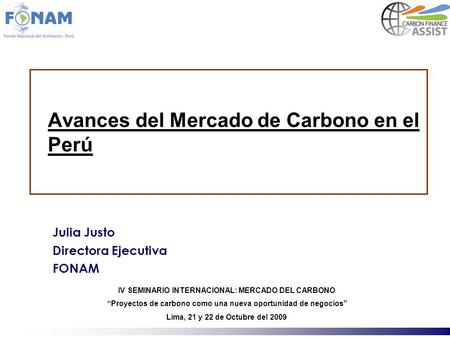 Avances del Mercado de Carbono en el Perú