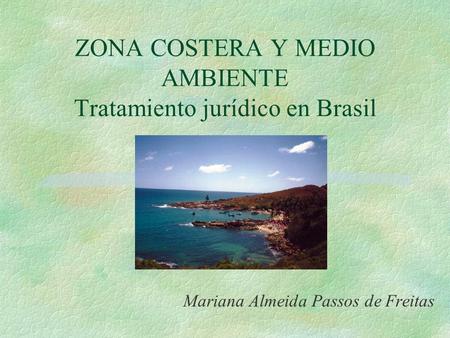 ZONA COSTERA Y MEDIO AMBIENTE Tratamiento jurídico en Brasil