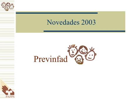 Novedades 2003 Previnfad.