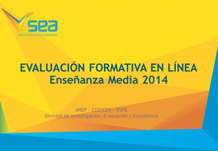 EVALUACIÓN FORMATIVA EN LÍNEA Enseñanza Media 2014