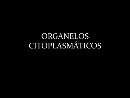 ORGANELOS CITOPLASMÁTICOS