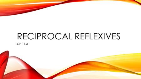 Reciprocal reflexives