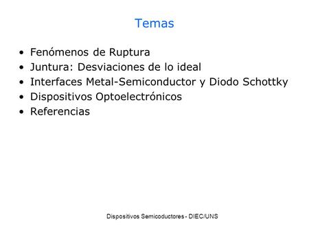 Dispositivos Semicoductores - DIEC/UNS