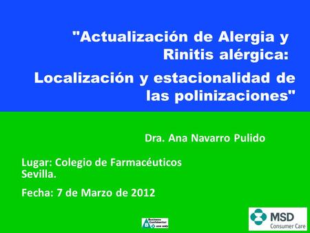 Actualización de Alergia y Rinitis alérgica: