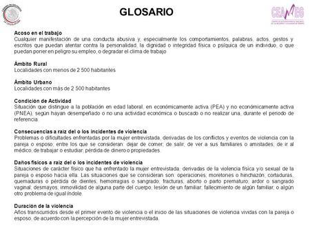 GLOSARIO Acoso en el trabajo
