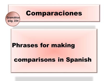Phrases for making comparisons in Spanish