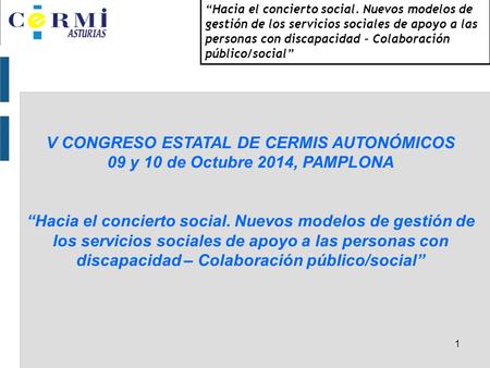 V CONGRESO ESTATAL DE CERMIS AUTONÓMICOS