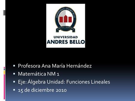 Profesora Ana María Hernández