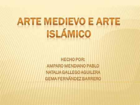 Arte medievo e arte islámico