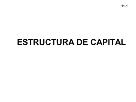 ESTRUCTURA DE CAPITAL.