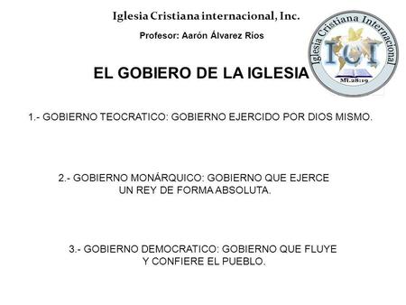 Iglesia Cristiana internacional, Inc.