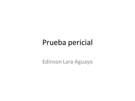Prueba pericial Edinson Lara Aguayo.