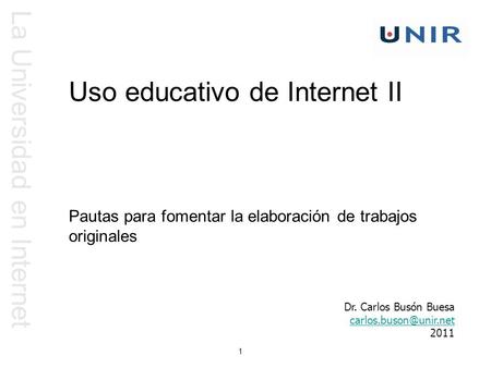 Uso educativo de Internet II