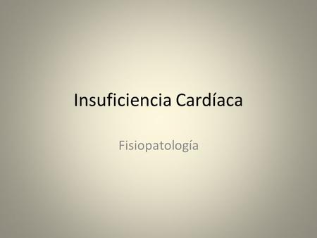 Insuficiencia Cardíaca