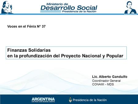 en la profundización del Proyecto Nacional y Popular