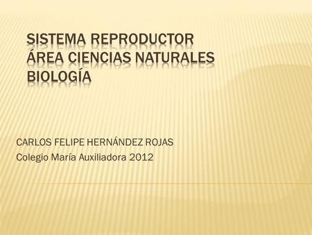 Sistema Reproductor Área Ciencias Naturales Biología