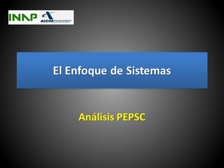 El Enfoque de Sistemas Análisis PEPSC.