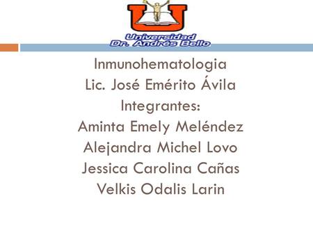 Inmunohematologia Lic