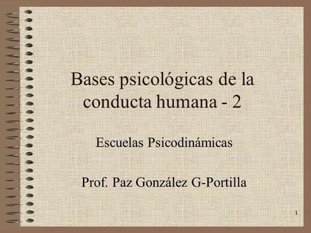 Bases psicológicas de la conducta humana - 2