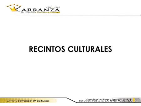 RECINTOS CULTURALES Imágenes que muestran el daño.