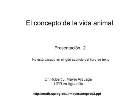 El concepto de la vida animal