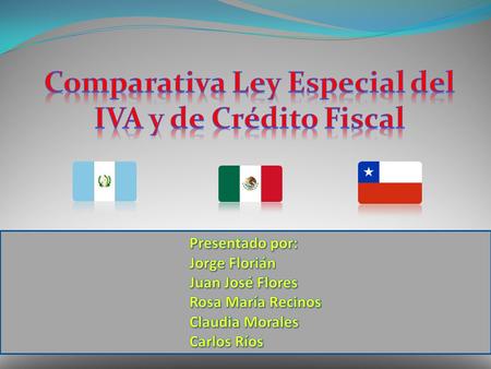 Comparativa Ley Especial del IVA y de Crédito Fiscal