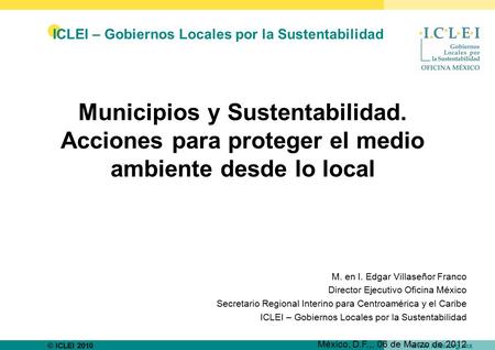 ICLEI – Gobiernos Locales por la Sustentabilidad