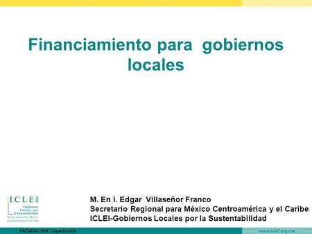 Financiamiento para gobiernos locales